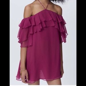 NWT! Rebecca Minkoff raspberry Dena dress XS